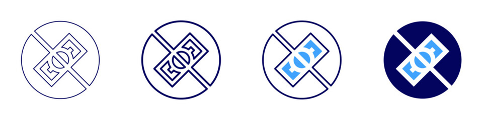 Corruption icon in 4 different styles. Thin Line, Line, Bold, and Bold Line. Duotone style. Editable stroke