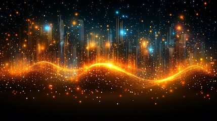 Fototapeta premium Woman floating over ethereal clouds at sunrise