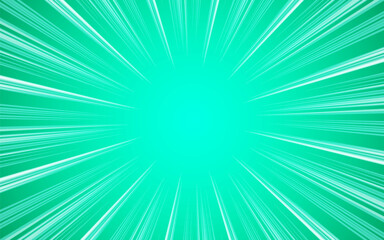 Obraz premium Radial comic background. Speed ​​lines wallpaper with pop art halftone texture. Anime cartoon ray explosion background