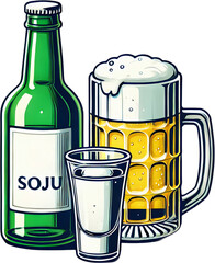 soju and beer