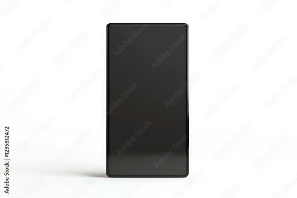 Poster 3d render of a vertical rectangular billboard mockup, isolated on a white background, front view