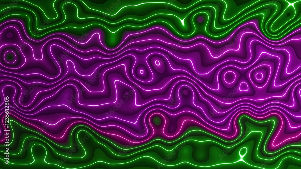 Poster neon gradient liquid wave background with smooth abstract splash pattern and beautiful flowing topo 