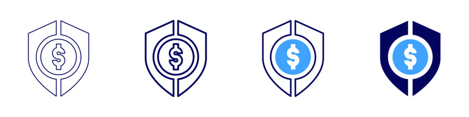 Money profit icon in 4 different styles. Thin Line, Line, Bold, and Bold Line. Duotone style. Editable stroke