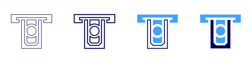 Money reputation icon in 4 different styles. Thin Line, Line, Bold, and Bold Line. Duotone style. Editable stroke