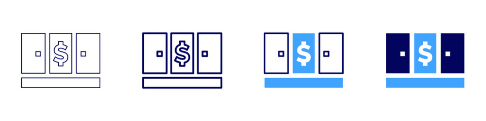 Money standards icon in 4 different styles. Thin Line, Line, Bold, and Bold Line. Duotone style. Editable stroke