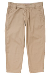 ベージュ色のチノパン (chinos)
