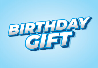 Birthday gift. text effect design for advertising needs