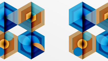 Hexagons design geometric abstract background