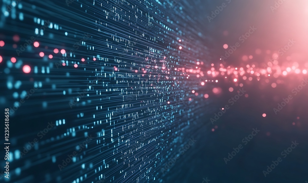 Fototapete a surreal image depicting big data analytics, showcasing abstract concepts and vibrant visuals relat