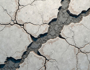 Tessellating industrial concrete-marble hybrid with steel-reinforced fractures and calcite veins, creating a bold, modern texture.