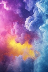 Colorful nebula clouds in space, a vibrant background