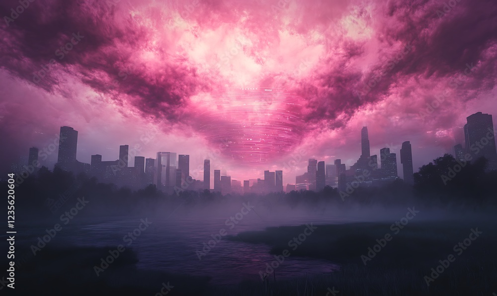 Poster A surreal artistic representation of a voice, captured in a visually striking image, showcasing creativity and imagination.