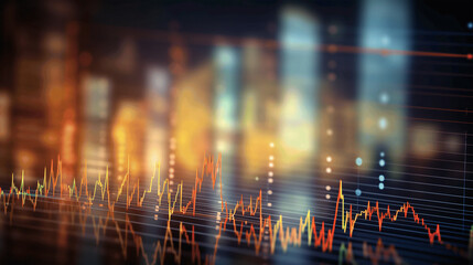 Stock market or forex trading graph in futuristic concept suitable for financial investment or Economic trends business idea and all art work design. Abstract finance background