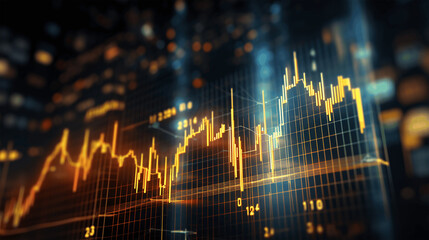Stock market or forex trading graph in futuristic concept suitable for financial investment or Economic trends business idea and all art work design. Abstract finance background
