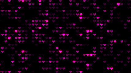 ポップで可愛いハートのドット柄