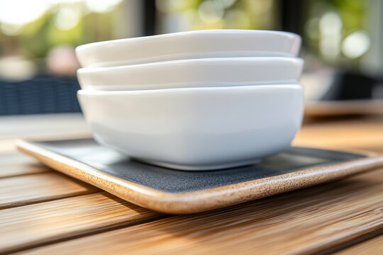 Draft detailed descriptions for the provided mock-up image related to blank menu cards.