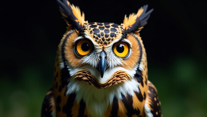 Naklejka premium Owl with Big Eyes