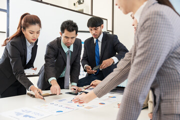 Asia business meeting   consultations of business people in the company's meeting room. 