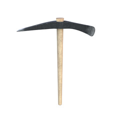 Pickaxe, 3d illustration Isolated on white background