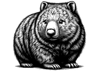 Obraz premium Wombat Vector File