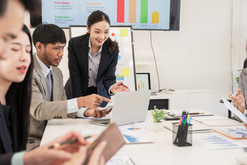 business team working in a meeting