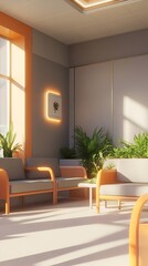 Fototapeta premium Modern healthcare room with comfortable furniture and luxurious decor