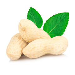 Peanuts isolated on white background