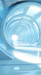Obraz premium Digital technology blue future circular stage poster background