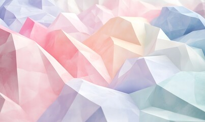 Naklejka premium Pastel polygonal landscape background; design texture