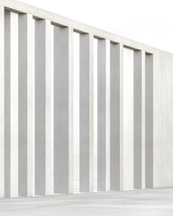 Modern architectural design features sleek vertical lines in a minimalist structure