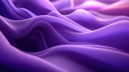 Fototapeta premium Purple fabric waves, studio shot, background blur, design