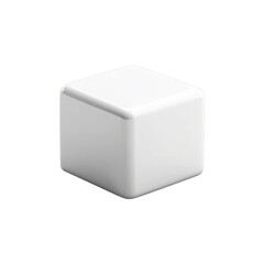 Fototapeta premium white cube isolated on white