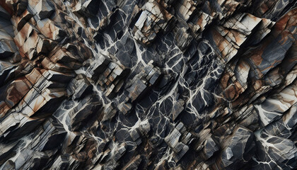 Background texture A rough, jagged rocky surface with overlapping cracks and fissures, forming chaotic patterns The roc1