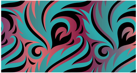 Abstract organic feathery floral seamless Random doodle shape botanical pattern. Design for fashion, fabric, textile, wallpaper, cover, web, wrapping, pottery. digital plume print  Colorful background