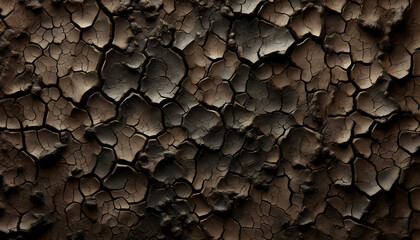 Background texture A coarse, dark brown background with thick cracks and a weathered texture, resembling dried, cracked2