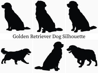 Golden Retriever Dog Silhouette bundle
