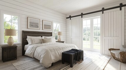 Cozy Modern Bedroom with Natural Light and Elegant Décor