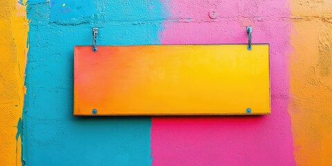 Express yourself sign with vibrant colors