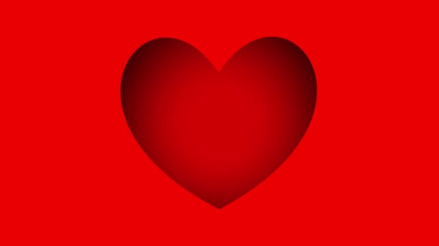 Appearing red hearts transition, San Valentine&acute;s day regrets