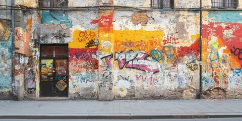 Fototapeta premium Expressive graffiti art on a city wall