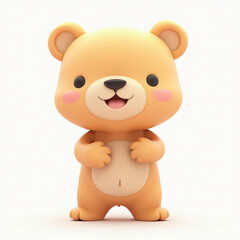 Fototapeta premium Adorable 3D Baby Bear Cartoon Character Illustration