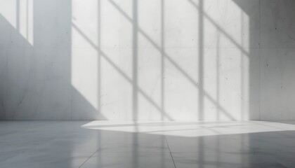Obraz premium White Room With Window Light Shadows On Walls And Floor
