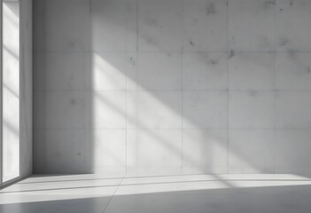 Obraz premium Minimalist Room Interior White Wall Sunlight