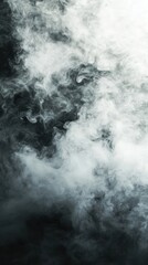 Fototapeta premium Mysterious White Smoke Floating Across Dark Background Texture