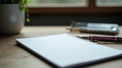 Study materials on the desk with the office