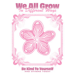 flower women's graphics tee. Good Vibes text print. Vintage Doted flowers print, summer t shirt design. hand drawn art. summer tropical flowers printed t-shirt design for men and women's prints