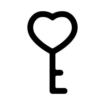 Love icon in glyph style