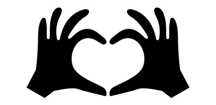 Love icon in glyph style