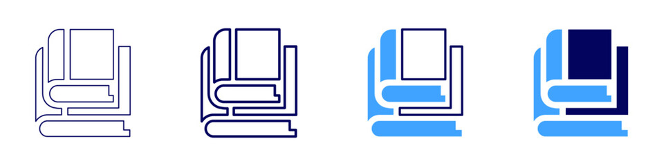 Education classes icon in 4 different styles. Thin Line, Line, Bold, and Bold Line. Duotone style. Editable stroke