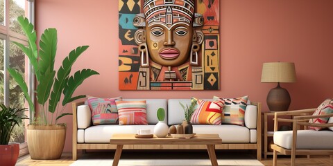 living room interior with fireplace